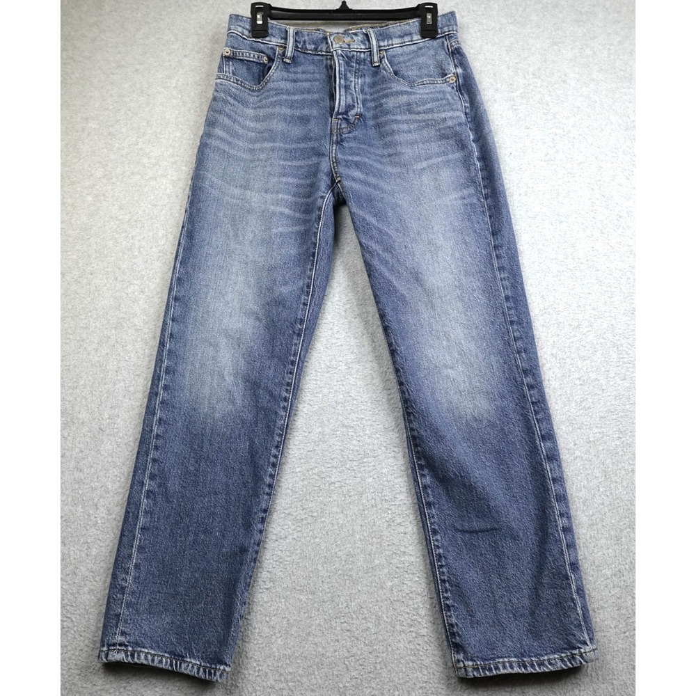 Lucky Brand 90s Loose High Rise Straight Jeans Womens Size 4/27 Blue Button Fly